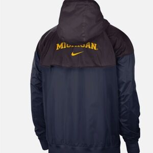 Nike Blue and Yellow Michigan Windbreaker